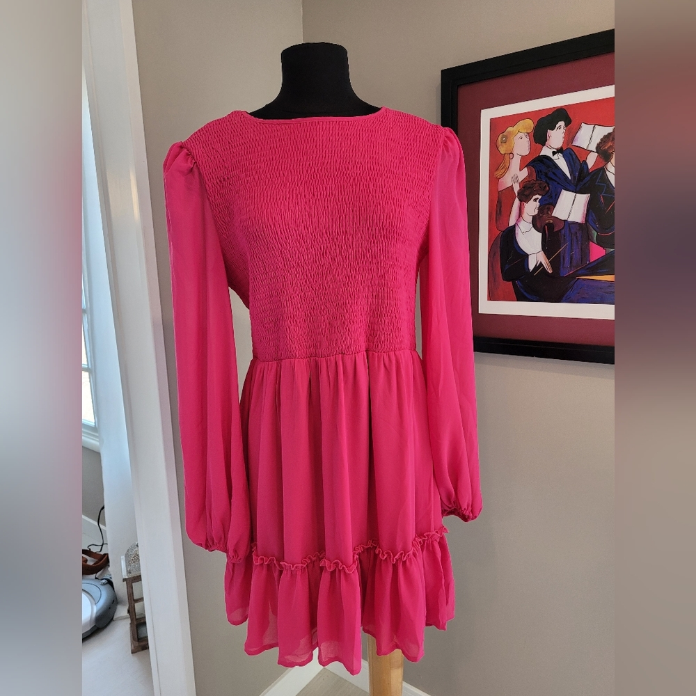 Norton McNaughton Hot Pink Summer Dress Size Large NWT